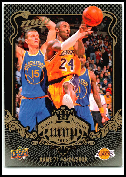 2008-09 Upper Deck MVP Kobe Bryant MVP #KB-71 Kobe Bryant Los Angeles Lakers