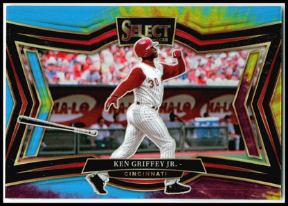 2025 Panini Select Tie-Dye Prizm #225 Ken Griffey Jr. #/25 Cincinnati Reds