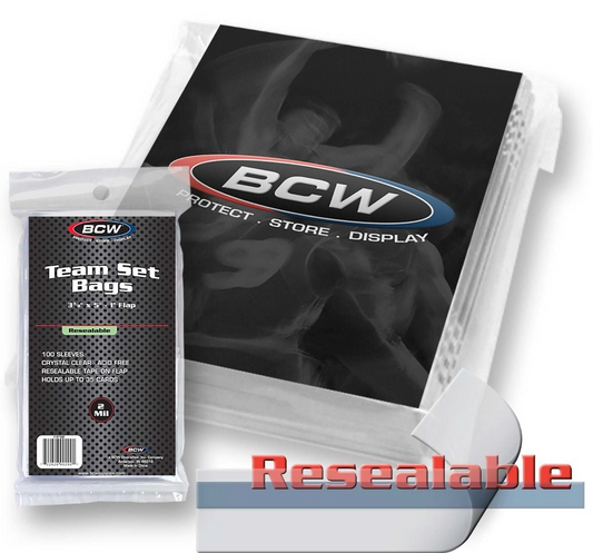 BCW Resealable Team Set Bags