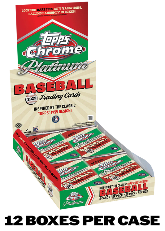 2025 Topps Chrome Platinum Anniversary Baseball Hobby 12-Box Case