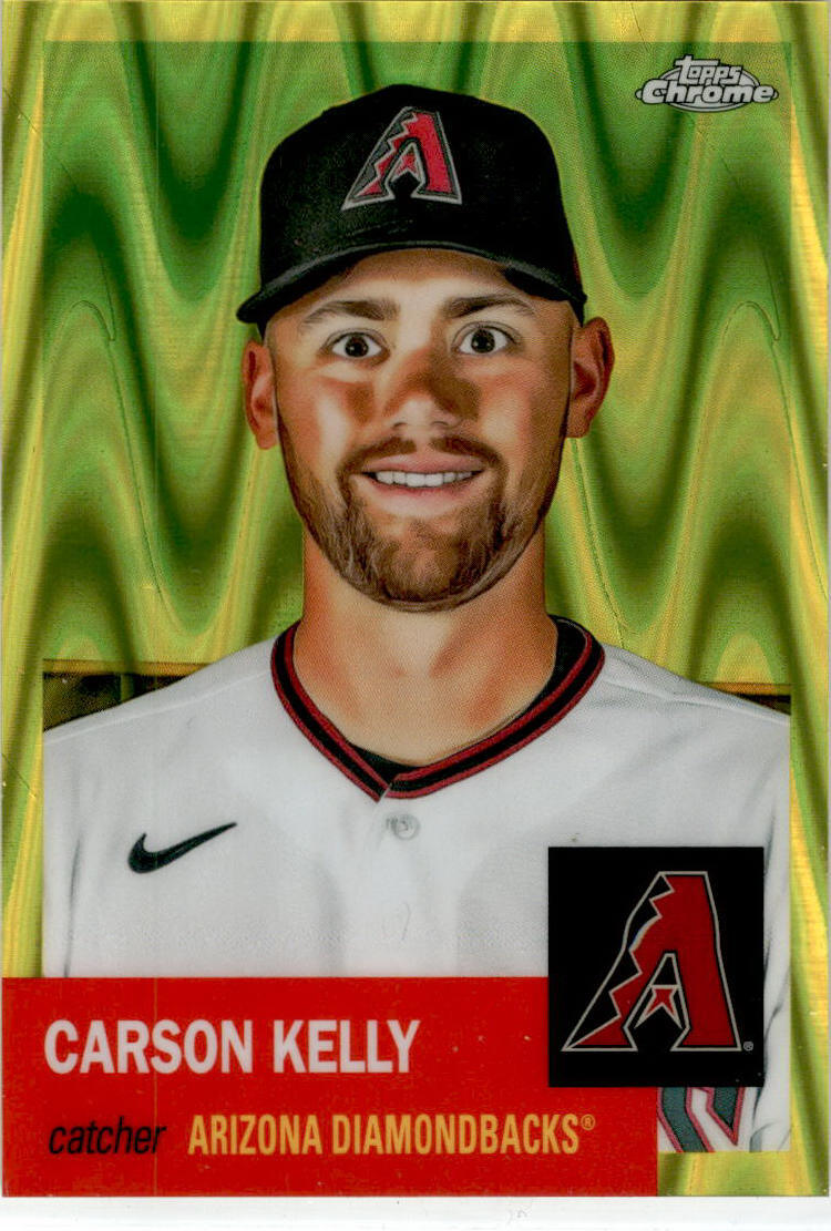 2022 Topps Chrome Platinum Anniversary Yellow RayWave #284 Carson Kelly