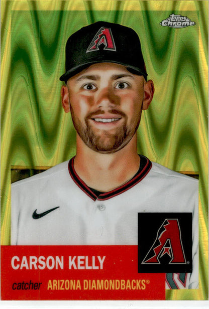 2022 Topps Chrome Platinum Anniversary Yellow RayWave #284 Carson Kelly