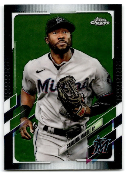2021 Topps Chrome Starling Marte Miami Marlins #160