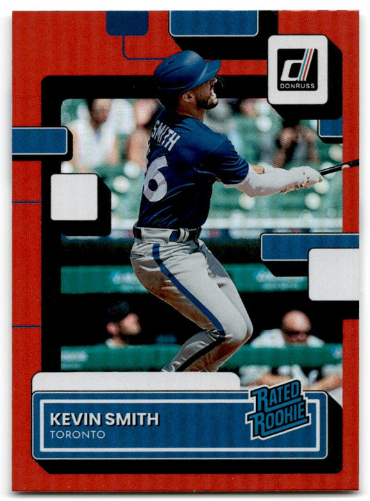 2022 Donruss Rated Rookie Red Foil Kevin Smith Rookie Toronto Blue Jays #50