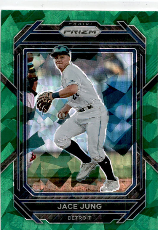 2023 Panini Prizm Green Ice #77 Jace Jung Detroit Tigers