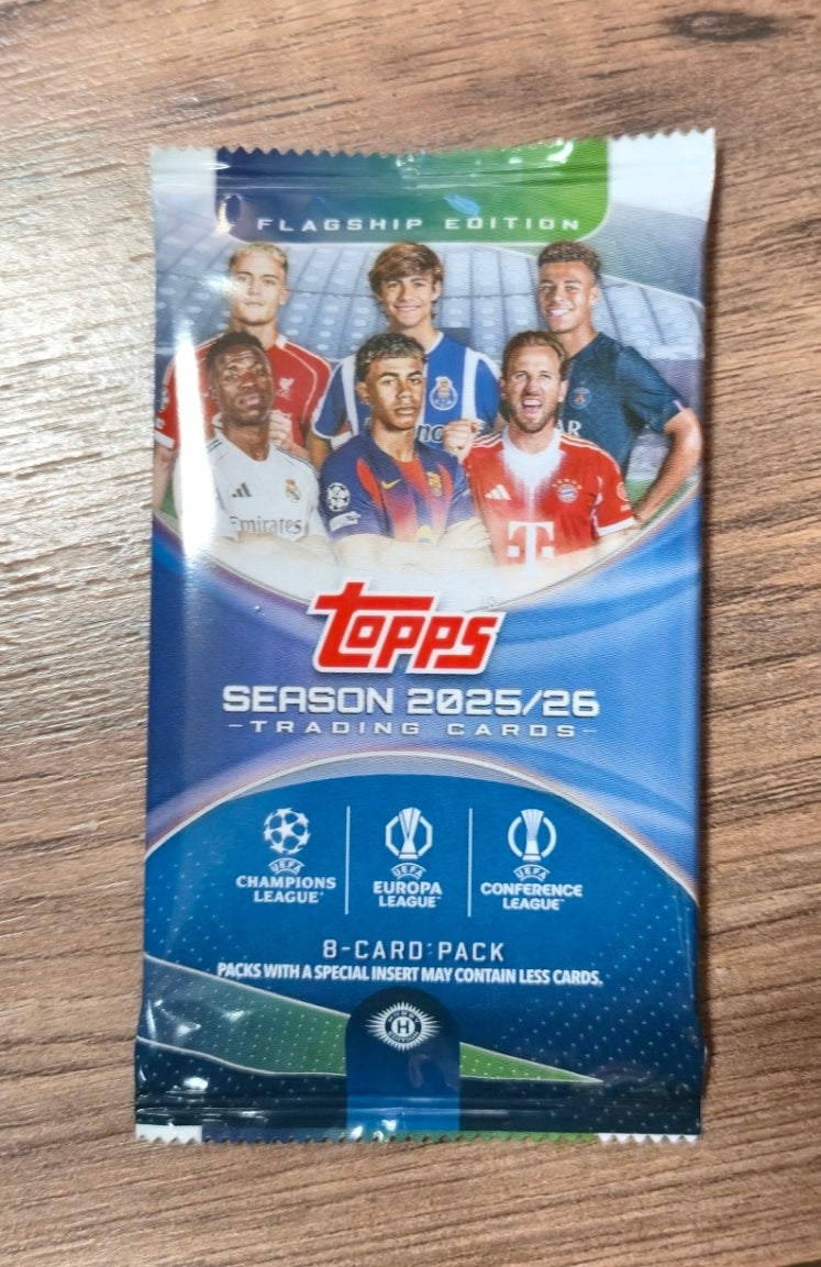 2025-26 Topps UEFA Club Competitions Soccer Hobby Pack