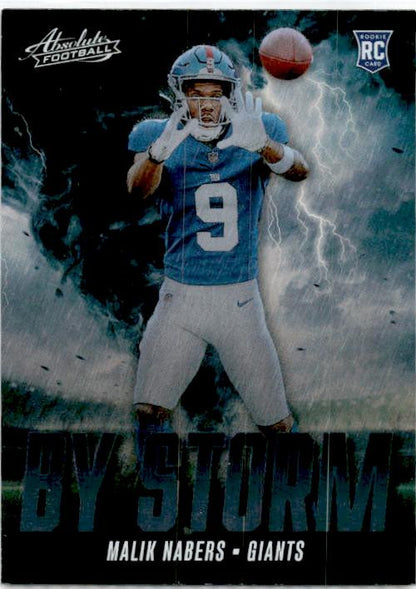 2024 Panini Absolute By Storm #BS-MNS Malik Nabers New York Giants