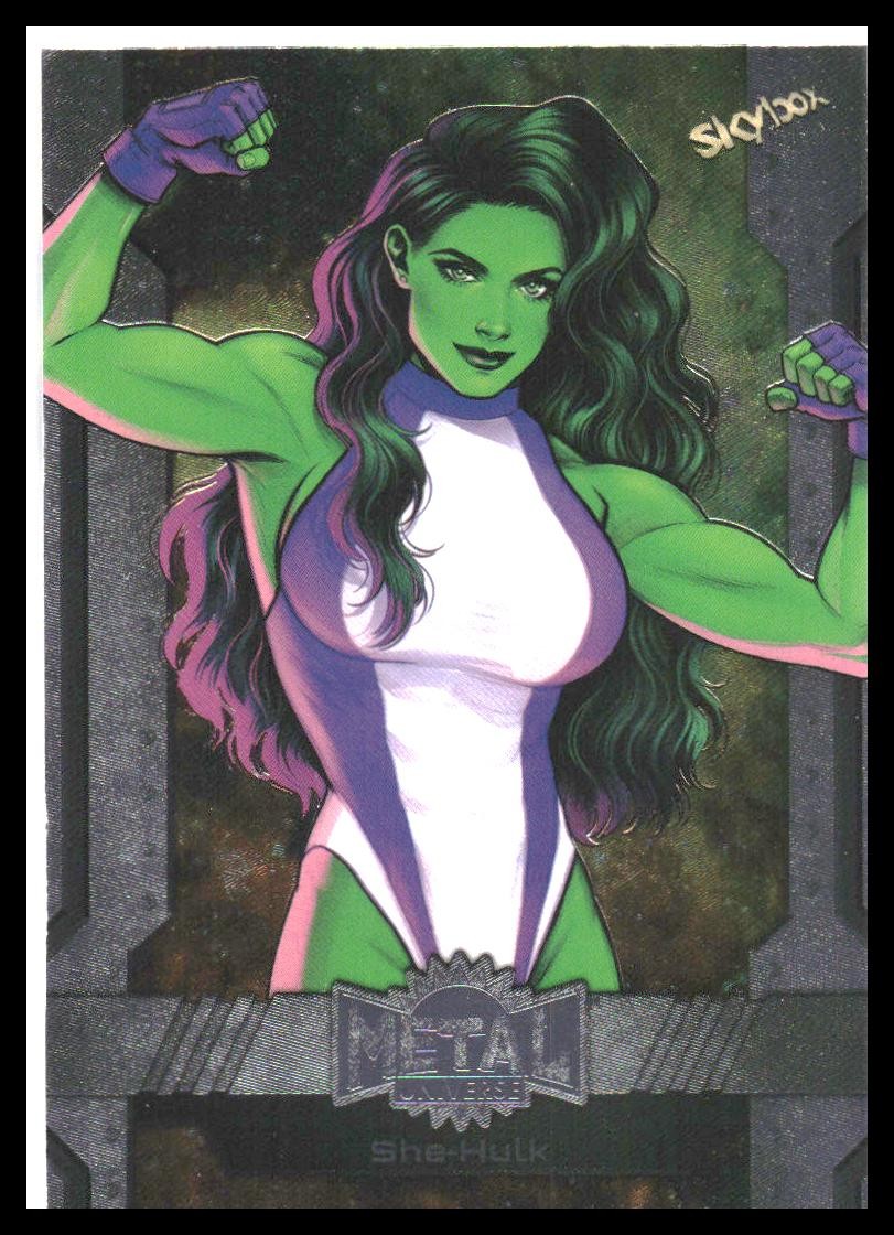 2024 SkyBox Metal Universe Marvel Avengers #77 She-Hulk