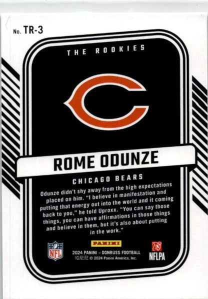2024 Donruss The Rookies #TR-3 Rome Odunze Chicago Bears