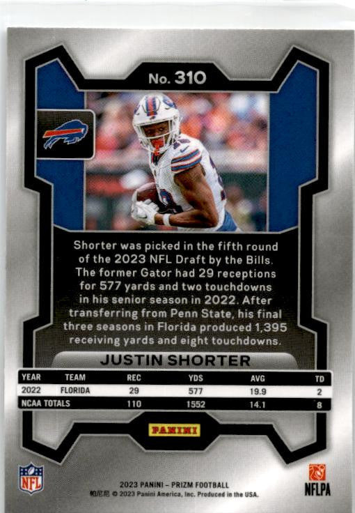 2023 Panini Prizm Silver #310 Justin Shorter Rookie Buffalo Bills
