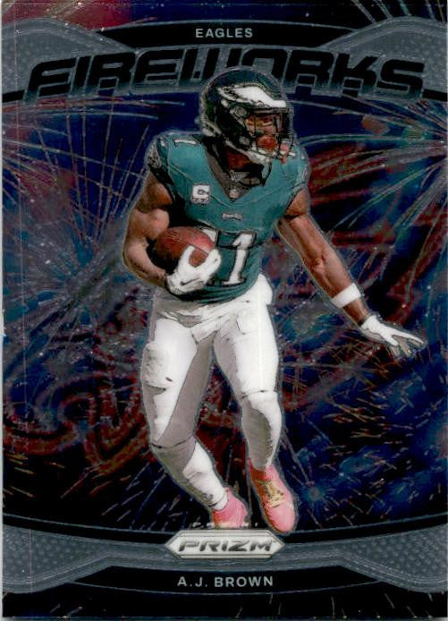 2024 Panini Prizm Fireworks #13 A.J. Brown Philadelphia Eagles