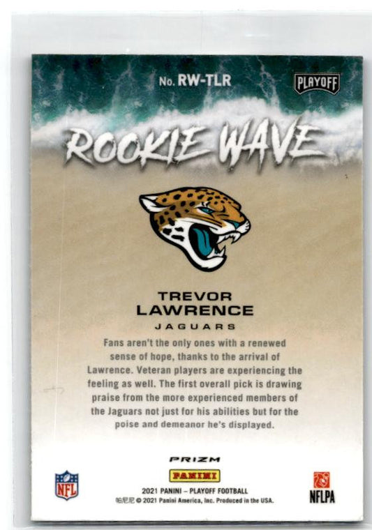 2021 Panini Playoff #RW-TLR Trevor Lawrence Rookie Wave Blue