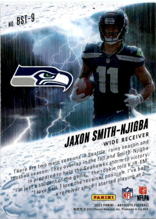 2023 Panini Absolute By Storm #BST-9 Jaxon Smith-Njigba Seattle Seahawks