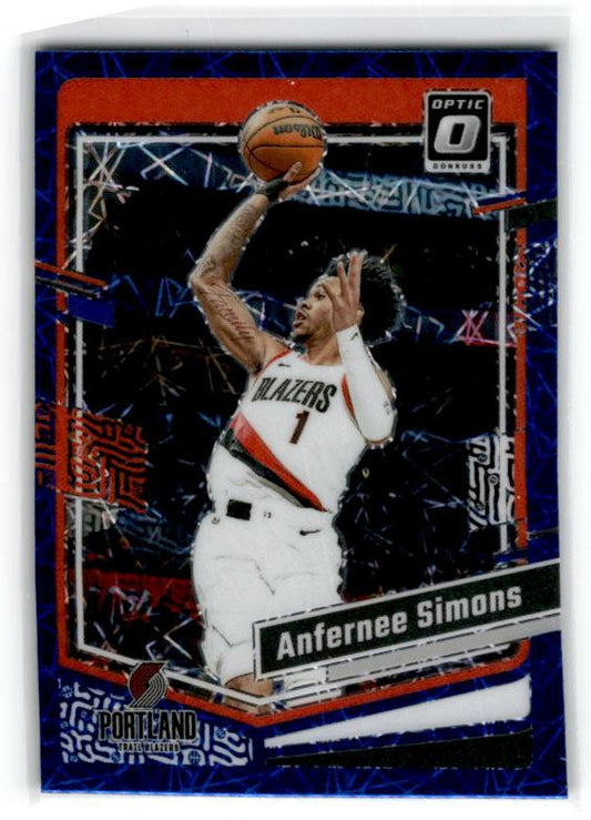 2023-24 Donruss Optic #153 Anfernee Simons Blue Velocity