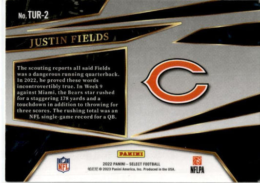 2022 Panini Select Turbocharged #TUR-2 Justin Fields Chicago Bears