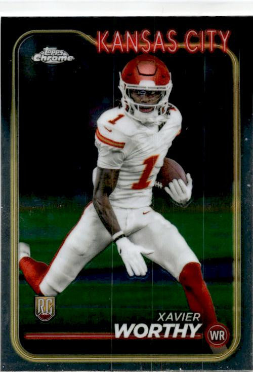 2024 Topps Chorme #208 Xavier Worthy Rookie Kansas City