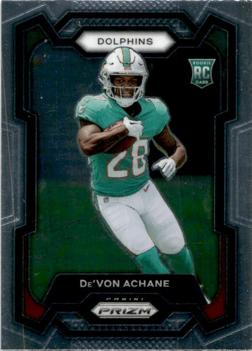 2023 Panini Prizm Silver #365 De'Von Achane Rookie Miami Dolphins