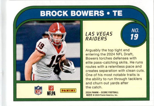 2024 Score Protential #19 Brock Bowers Las Vegas Raiders