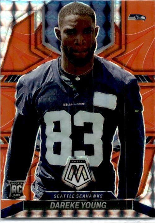 2022 Panini Mosaic Reactive Orange #349 Dareke Young Rookie Seattle Seahawks