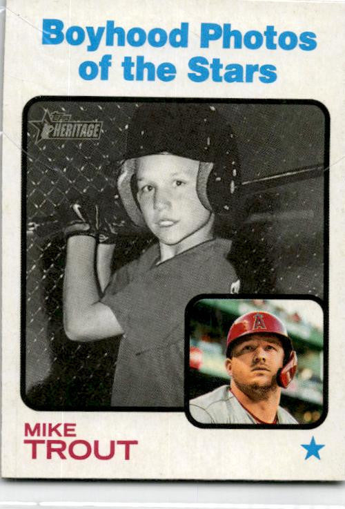 2022 Topps Heritage #341 Mike Trout Los Angeles Angels
