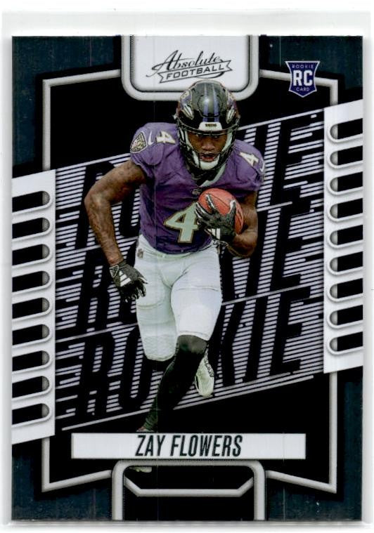 2023 Panini Absolute #111 Zay Flowers Rookie Baltimore Ravens