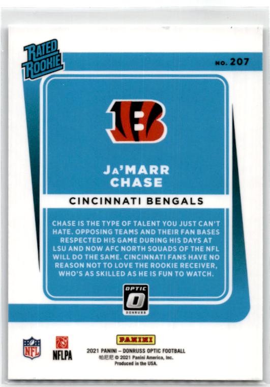 2021 Donruss Optic #207 Ja'Marr Chase Rookie Cincinnati Bengals