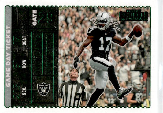 2022 Panini Contenders Game Day Ticket Emerald #GDT-DAD Davante Adams Raiders