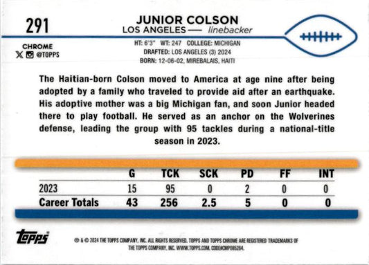 2024 Topps Chrome #291 Junior Colson Rams