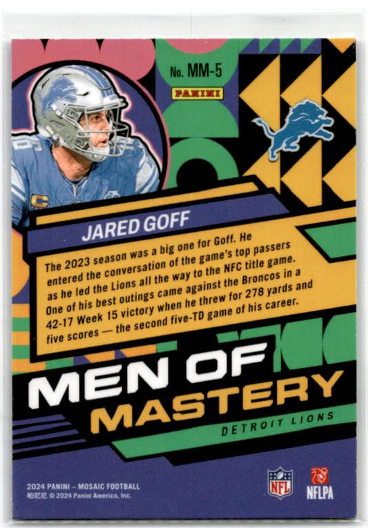 2024 Panini Mosaic Men of Mastery #5 Jared Goff Detroit Lions