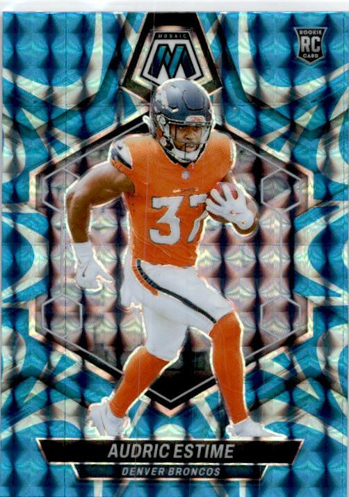 2024 Panini Mosaic Mosaic Reactive Blue #392 Audric Estime Denver Broncos