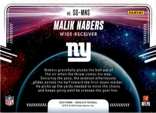 2024 Panini Absolute Star Gazing #SG-MNS Malik Nabers New York Giants