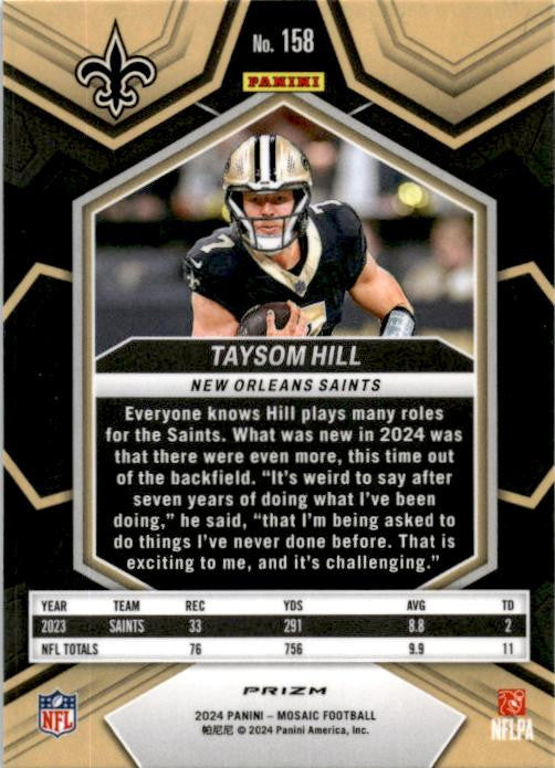 2024 Panini Mosaic Mosaic Reactive Blue #158 Taysom Hill New Orleans Saints