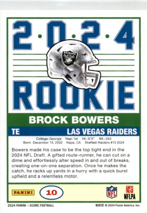 2024 Score 35th Anniversary Rookies #10 Brock Bowers Las Vegas Raiders