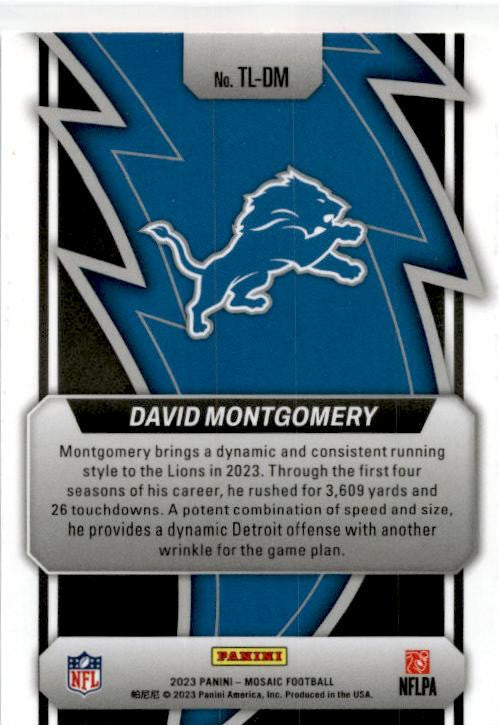 2023 Panini Mosaic Thunder Lane Mosaic #TL-DM David Montgomery Detroit Lions