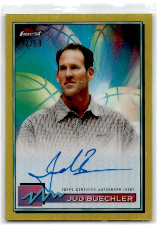 2021 Topps Finest Autographs Gold #FA-JB Jud Buechler Auto /50 Chicago Bulls