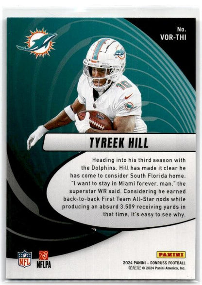 2024 Donruss Vortex #VOR-THI Tyreek Hill Miami Dolphins