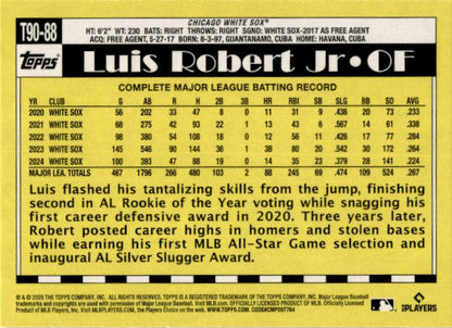 2025 Topps 35th Anniversary Celebration #T90-88 Luis Robert Jr White Sox