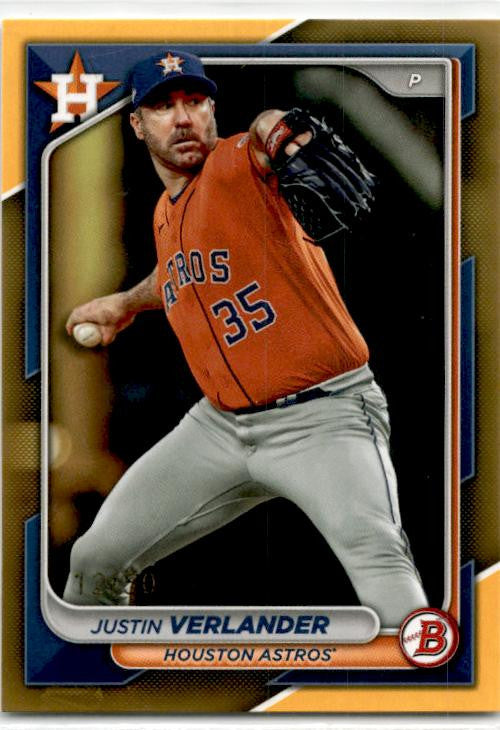 2024 Bowman Gold #48 Justin Verlander #/50 Houston Astros
