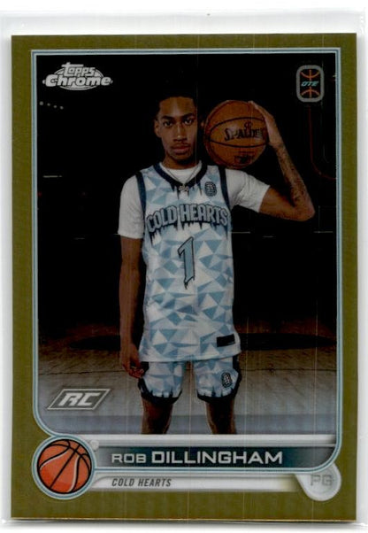 2022-23 Topps Chrome OTE Gold #66 Rob Dillingham Rookie Cold Hearts
