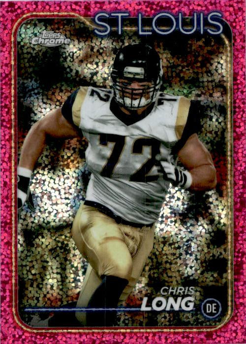 2024 Topps Chorme Pink Speckle /399 #103 Chris Long Rams