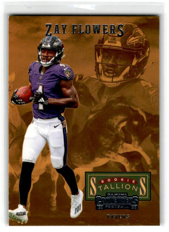 2023 Panini Contenders Rookie Stallions #25 Zay Flowers Baltimore Ravens