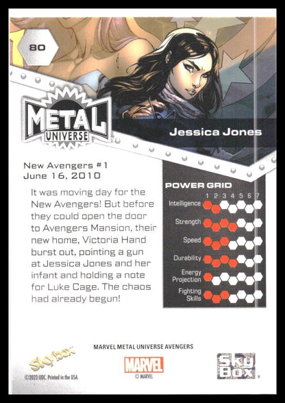 2024 SkyBox Metal Universe Marvel Avengers #80 Jessica Jones