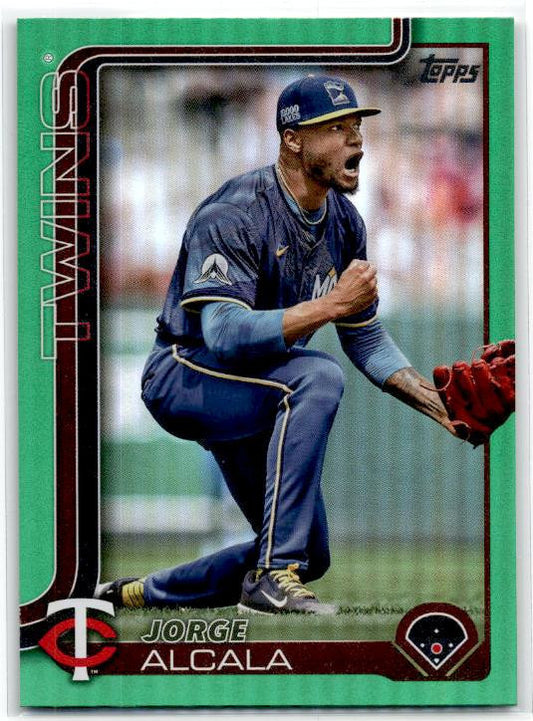 2025 Topps #336 Jorge Alcala Green Rainbow Foil #/99