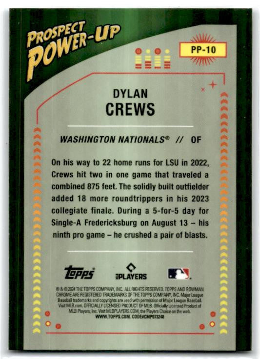 2024 Bowman #PP-10 Dylan Crews Prospect Power-Up