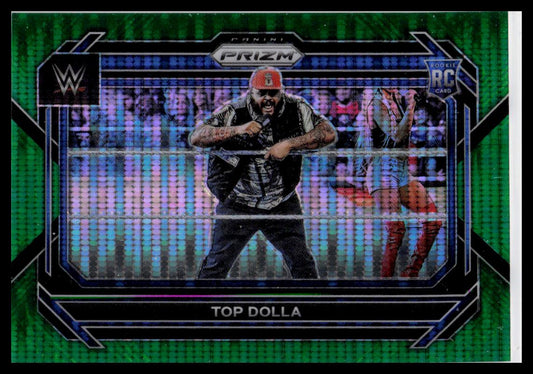 2023 Panini Prizm WWE #61 Top Dolla Green Pulsar #/25
