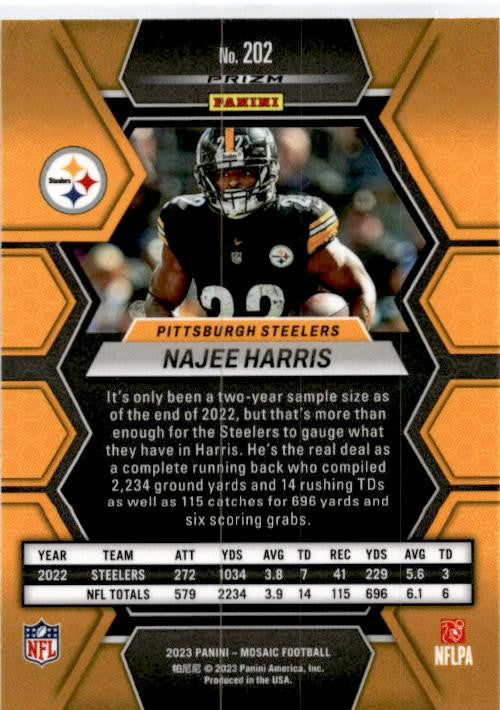 2023 Panini Mosaic #202 Najee Harris Reactive Blue Mosaic