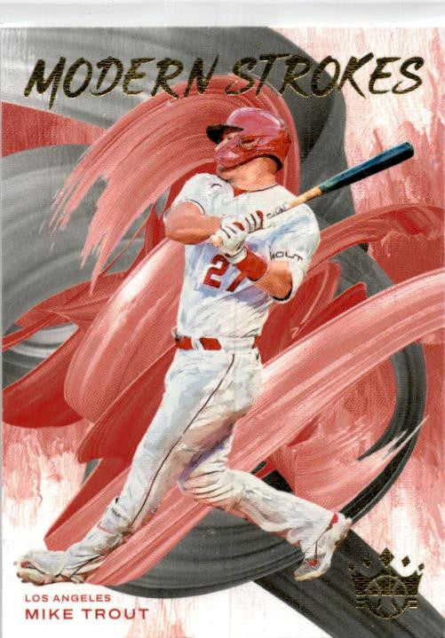 2022 Panini Diamond Kings Modern Strokes #MS-4 Mike Trout Los Angeles Angels