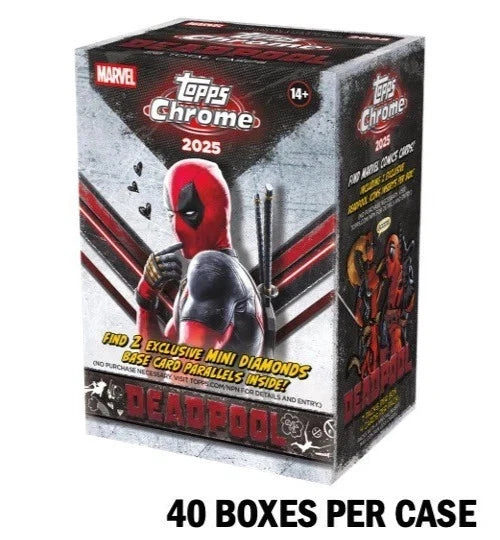 2025 Topps Chrome Marvel Deadpool Blaster 40-Box Case