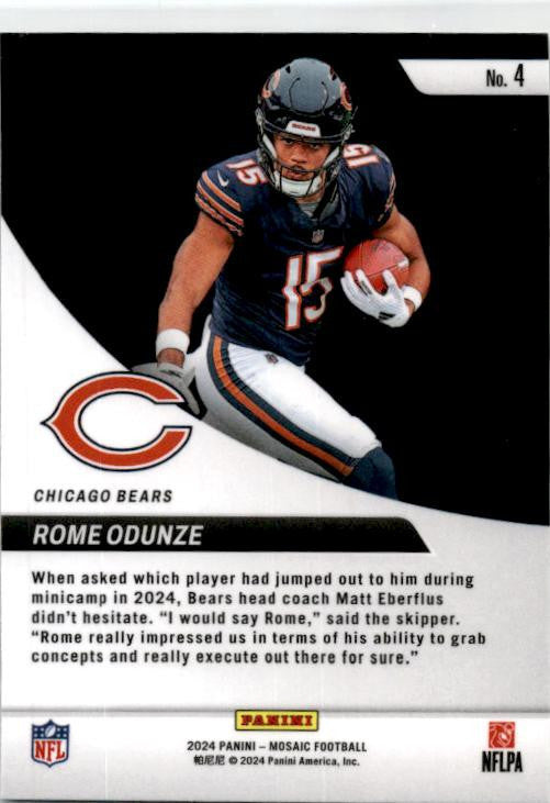 2024 Panini Mosaic Elevate #4 Rome Odunze Chicago Bears