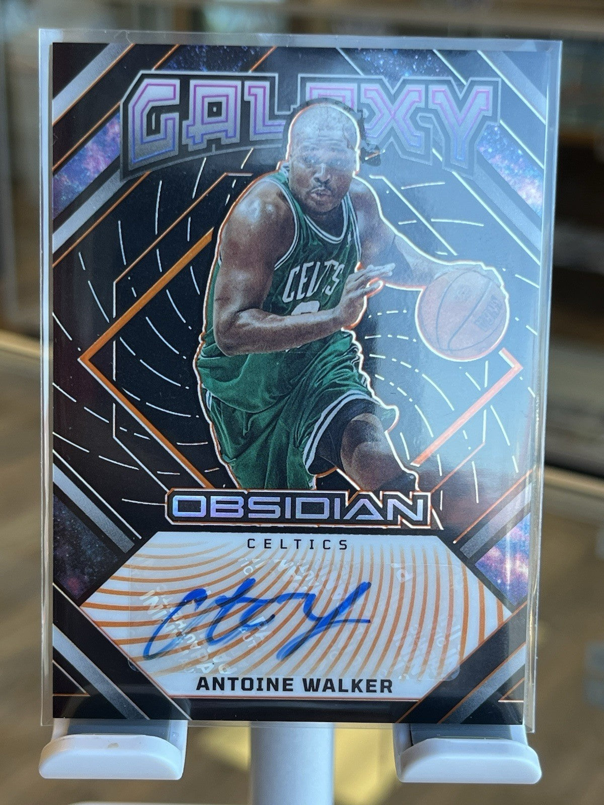 2022-23 Panini Obsidian Galaxy Ink Electric Etch Orange Antoine Walker /50